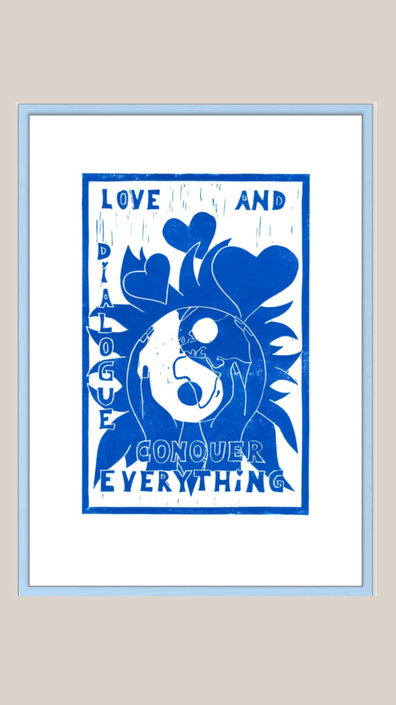 Love and Dialogue conquer Everything - blå