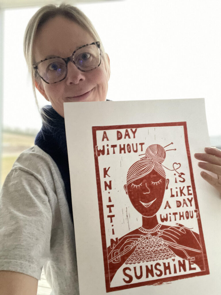 A day without knitting - terracotta