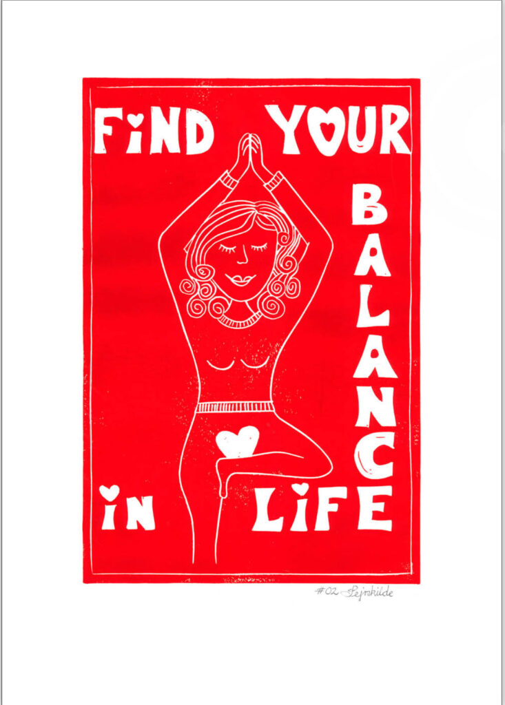 Find your balance in life - rød