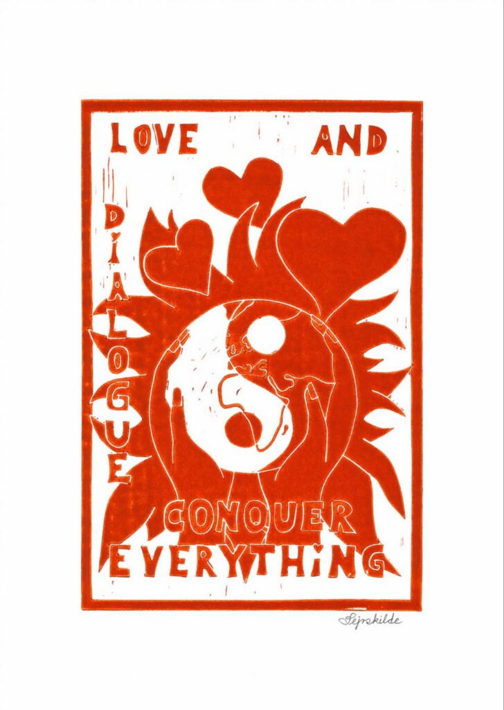 Love and dialogue conquer everything - terracotta
